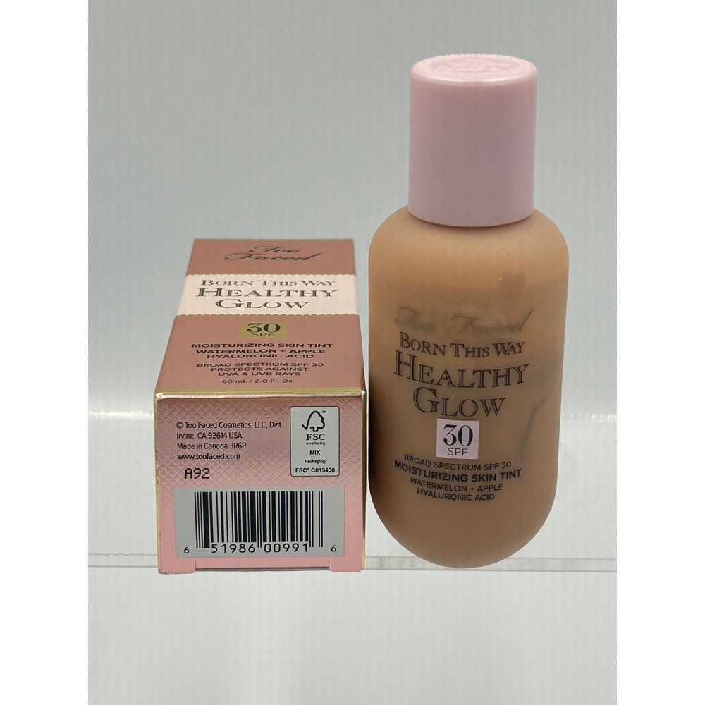 Too Faced Born This Way Healthy Glow Skin Tint Sand 2oz SPF 30 New NIB Vegan - Picture 2 of 3